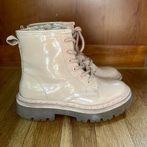 🧡 Girls’ Steve Madden Pink Sparkly Combat Boots